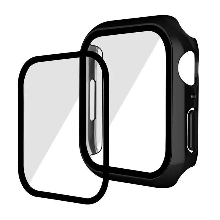 Ốp lưng 2 trong 1 khung PC + kính cường lực 9H ENKAY Hat-Prince, Dành cho Apple Watch Series 8 / 7 41mm, Dành cho Apple Watch Series 8 / 7 45mm