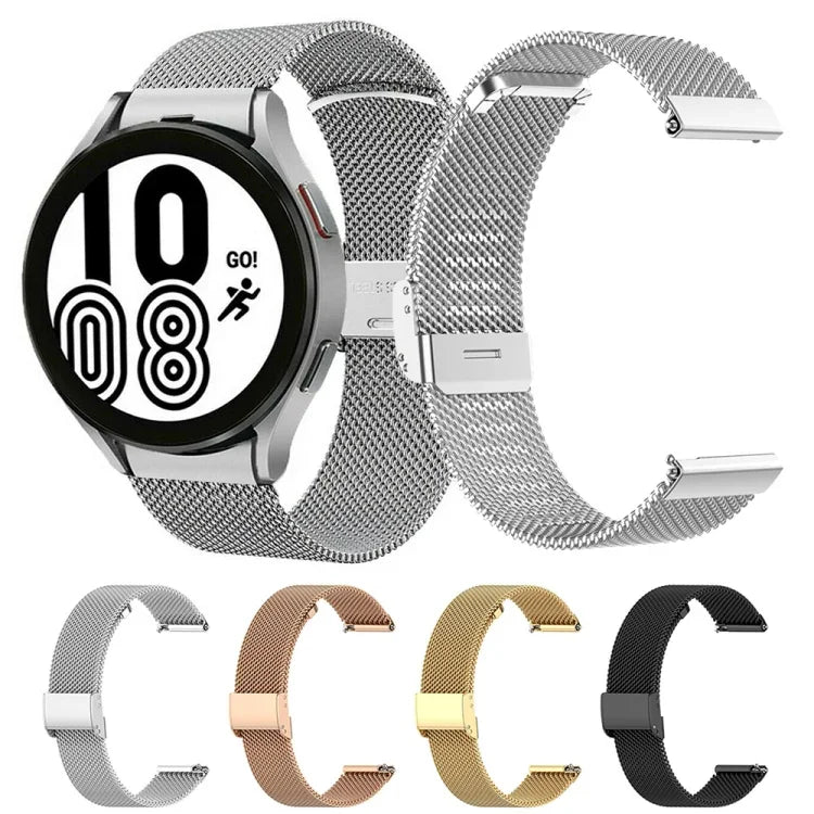 Dây đeo kim loại lưới Milan một khóa, Dành cho Samsung Galaxy Watch 3 41mm, Dành cho Samsung Galaxy Watch 4 Classic 42mm / 46mm, Dành cho Samsung Galaxy Watch 4 40mm / 44mm, Dành cho Samsung Galaxy Gear Sport, Dành cho Samsung Galaxy Gear S2 Classic