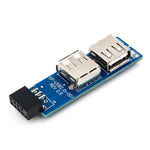 Bộ chuyển đổi bo mạch chủ PC 9 chân sang 2 cổng USB 2.0 cái cho đầu thu chuột không dây