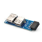 Bộ chuyển đổi bo mạch chủ PC 9 chân sang 2 cổng USB 2.0 cái cho đầu thu chuột không dây