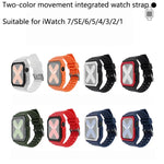 Dây silicone kèm ốp cho Apple Watch Series, 7 41mm / 6&SE&5&4 40mm / 3&2&1 38mm, 7 45mm / 6&SE&5&4 44mm / 3&2&1 42mm