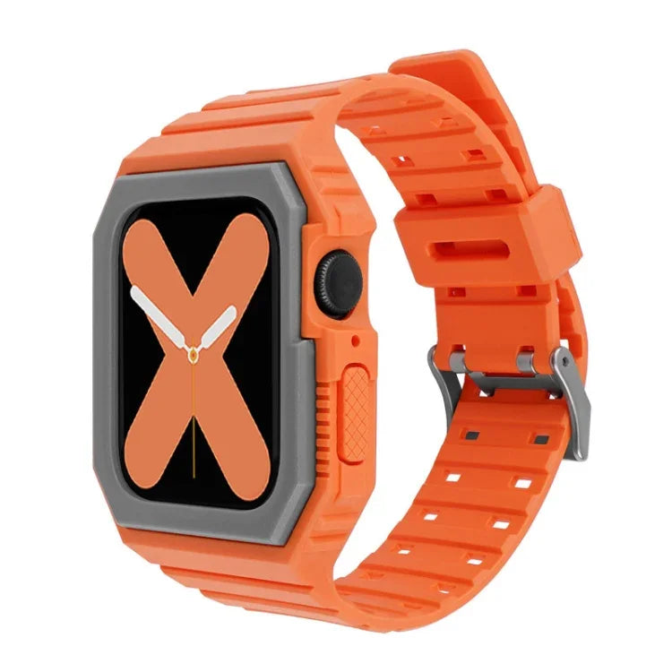 Dây silicone kèm ốp cho Apple Watch Series, 7 41mm / 6&SE&5&4 40mm / 3&2&1 38mm, 7 45mm / 6&SE&5&4 44mm / 3&2&1 42mm