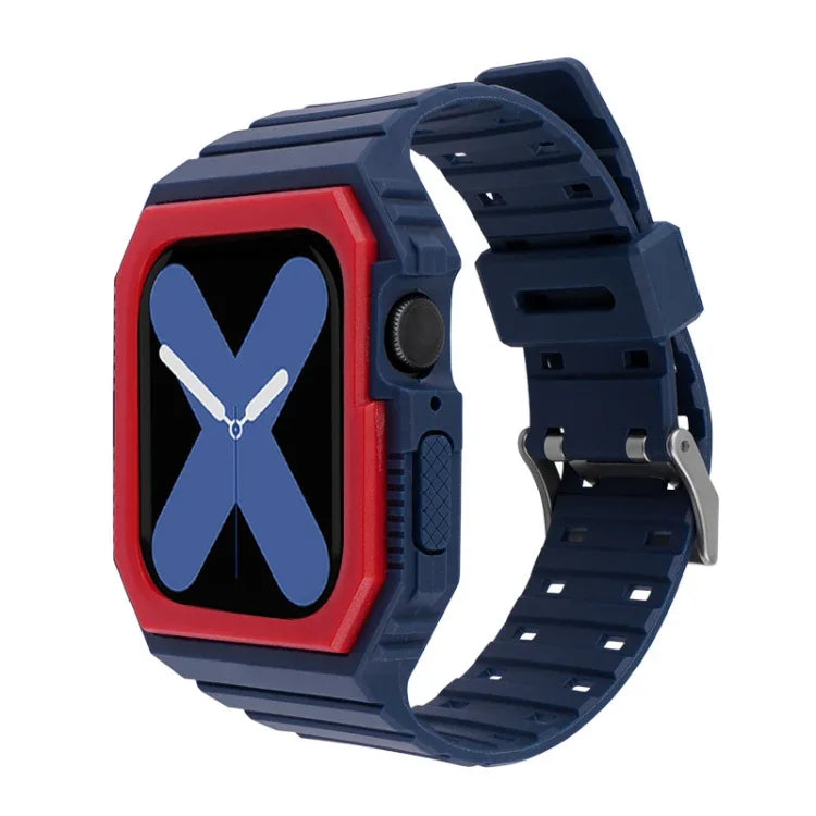 Dây silicone kèm ốp cho Apple Watch Series, 7 41mm / 6&SE&5&4 40mm / 3&2&1 38mm, 7 45mm / 6&SE&5&4 44mm / 3&2&1 42mm