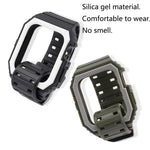 Dây silicone kèm ốp cho Apple Watch Series, 7 41mm / 6&SE&5&4 40mm / 3&2&1 38mm, 7 45mm / 6&SE&5&4 44mm / 3&2&1 42mm