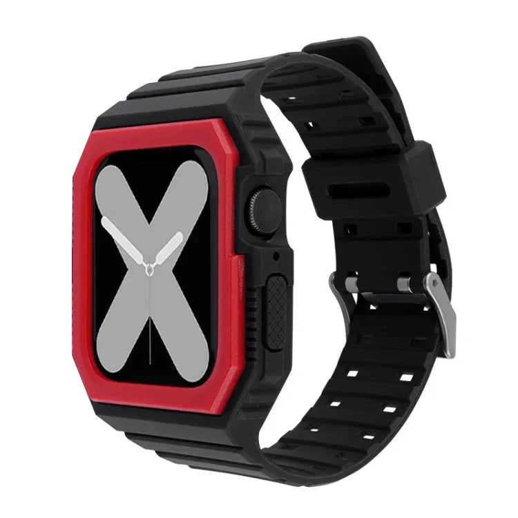 Dây silicone kèm ốp cho Apple Watch Series, 7 41mm / 6&SE&5&4 40mm / 3&2&1 38mm, 7 45mm / 6&SE&5&4 44mm / 3&2&1 42mm
