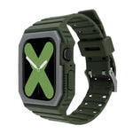 Dây silicone kèm ốp cho Apple Watch Series, 7 41mm / 6&SE&5&4 40mm / 3&2&1 38mm, 7 45mm / 6&SE&5&4 44mm / 3&2&1 42mm