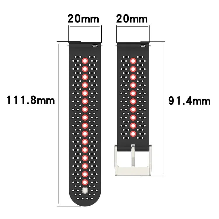 Dây Silicone Thoáng Khí Hai Màu, Dành Cho Samsung Gear S2 Classic, Dành Cho Samsung Galaxy Gear Sport