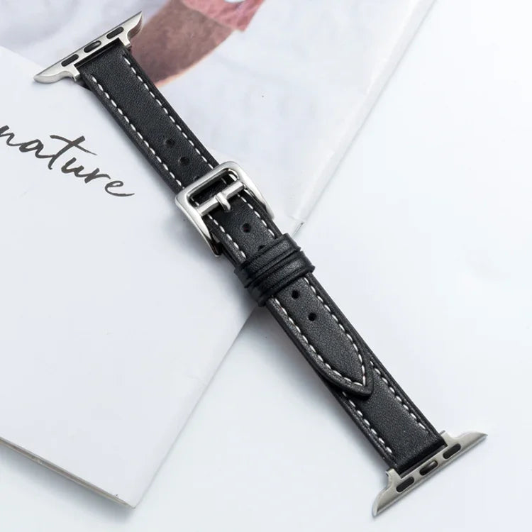 Dây Đeo Đồng Hồ Da Microfiber Khóa Chốt Cho Apple Watch Series, 7 41mm / 6&SE&5&4 40mm / 3&2&1 38mm, 7 45mm / 6&SE&5&4 44mm / 3&2&1 42mm
