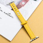 Microfiber Leather Car Line Small Waist Double Buckle Watch Strap, 7 41mm / 6&SE&5&4 40mm / 3&2&1 38mm, 7 45mm / 6&SE&5&4 44mm / 3&2&1 42mm