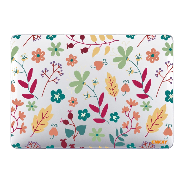 Ốp bảo vệ laptop trong suốt họa tiết Flower Series ENKAY cho MacBook Air 13.3 inch A1932 / A2179 / A2337, Dành cho MacBook Air 13.3 inch A1932 / A2179 / A2337