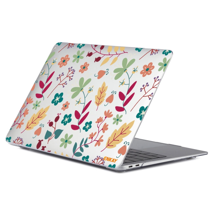 Ốp bảo vệ laptop trong suốt họa tiết Flower Series ENKAY cho MacBook Air 13.3 inch A1932 / A2179 / A2337, Dành cho MacBook Air 13.3 inch A1932 / A2179 / A2337
