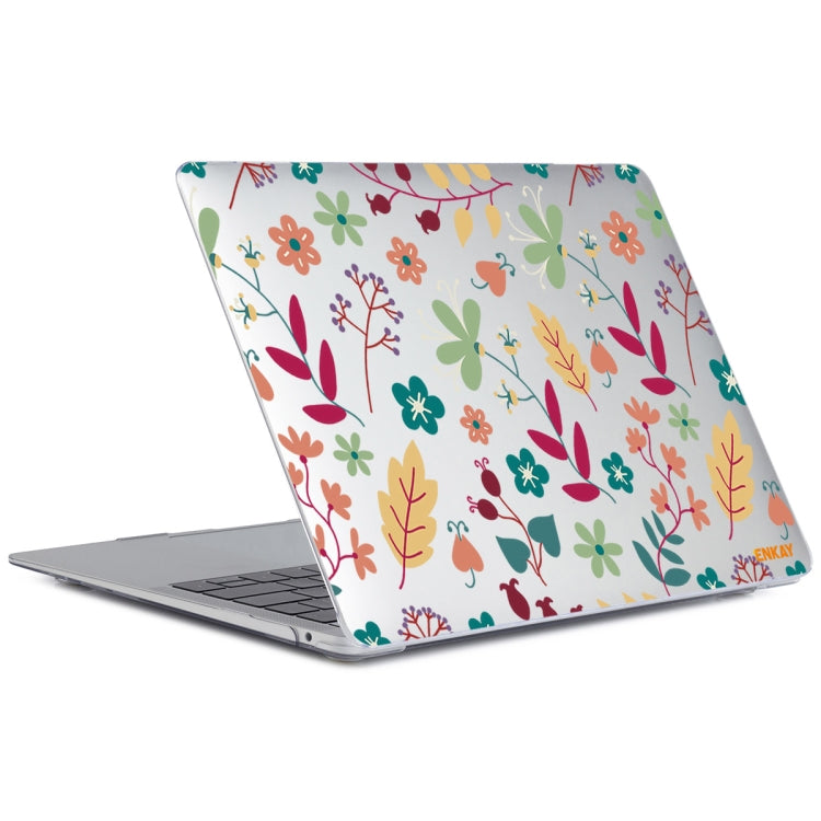 Ốp bảo vệ laptop trong suốt họa tiết Flower Series ENKAY cho MacBook Air 13.3 inch A1932 / A2179 / A2337, Dành cho MacBook Air 13.3 inch A1932 / A2179 / A2337