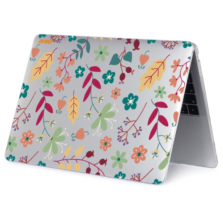 Ốp bảo vệ laptop trong suốt họa tiết Flower Series ENKAY cho MacBook Air 13.3 inch A1932 / A2179 / A2337, Dành cho MacBook Air 13.3 inch A1932 / A2179 / A2337