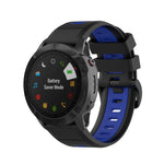 26mm Two-color Silicone Jack Watch Strap, For Garmin Fenix 7X