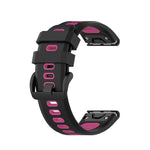 26mm Two-color Silicone Jack Watch Strap, For Garmin Fenix 7X