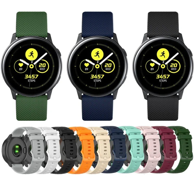 Dây đeo silicone caro 20mm, Dành cho Samsung Galaxy Watch Active 40mm, Dành cho Samsung Galaxy Watch 42mm, Dành cho Samsung Galaxy Gear Sport, Dành cho Samsung Gear S2 Classic