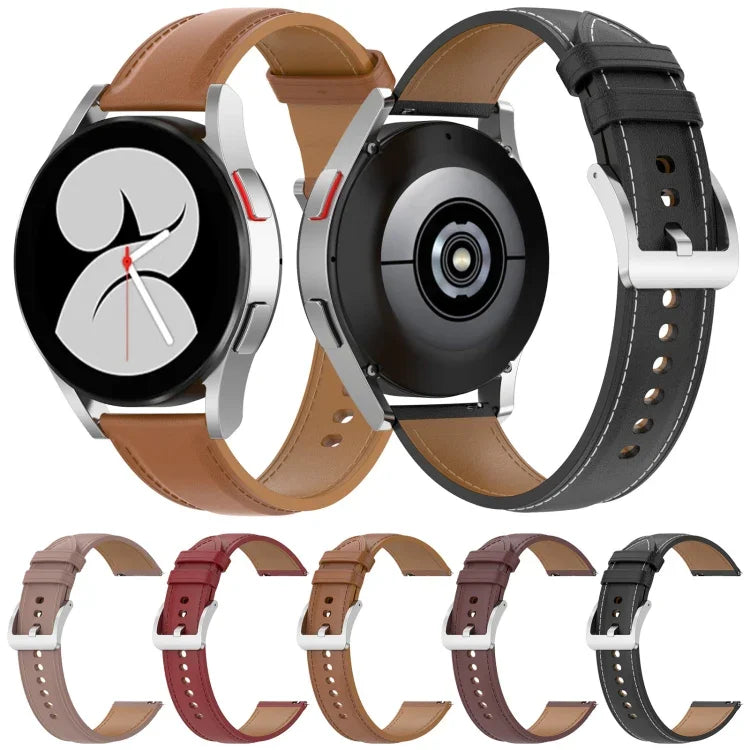Dây đồng hồ may chỉ da bê, Dành cho Samsung Galaxy Watch 4, Dành cho Samsung Galaxy Watch 3 41mm / Watch 42mm, Dành cho Samsung Galaxy Gear S2 Classic