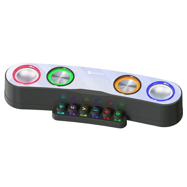 Loa chơi game Bluetooth Newrixing NR555 để bàn với đèn LED nhiều màu, hỗ trợ TF & FM