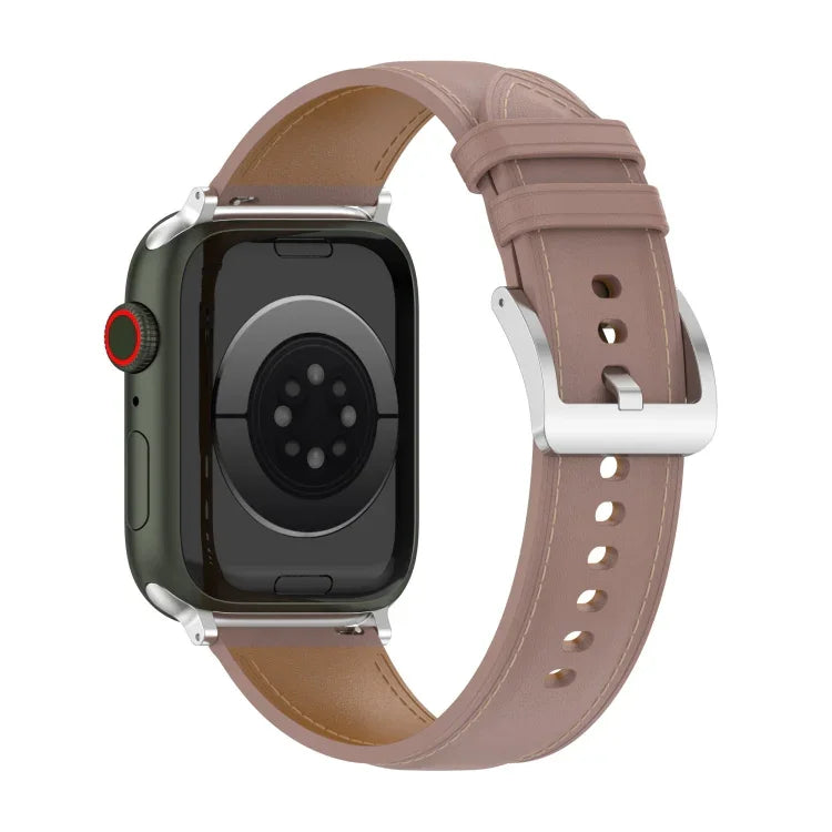 Dây Đeo Đồng Hồ Da Bò Lớp Trên May Cho Apple Watch Series, 7 41mm / 6&SE&5&4 40mm / 3&2&1 38mm 20mm, 7 45mm / 6&SE&5&4 44mm / 3&2&1 42mm 22mm, 7 41mm / 6&SE&5&4 40mm / 3&2&1 38mm 22mm, 7 45mm / 6&SE&5&4 44mm / 3&2&1 42mm 20mm