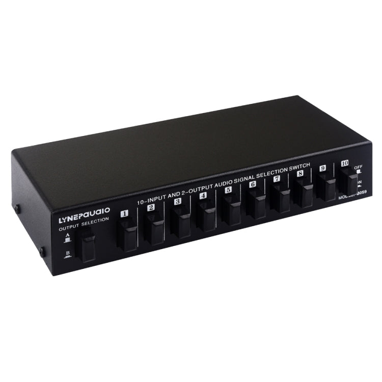 B059 Bộ Chuyển Đổi RCA 2 Vào 10 Ra / 10 Vào 2 Ra Chọn Tín Hiệu Tần Số Âm Thanh Thiết Bị Chuyển Đổi Loa, B059