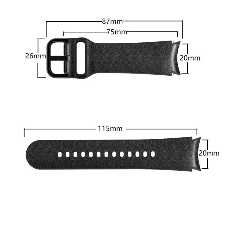 Dây đeo da dán silicone 20mm, Dành cho Samsung Galaxy Watch 4 40mm, Samsung Galaxy Watch 4 44mm, Dành cho Samsung Galaxy Watch 4 Classic 42mm, Dành cho Samsung Galaxy Watch 4 Classic 46mm