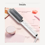 K-SKIN KD380 Hair Straightener Electric Straight Hair Curler Comb Brush PTC Heating Ceramic Straight Hair Brush, UK Plug, Black, UK Plug, White, EU Plug, Black, EU Plug, White