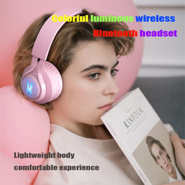 Tai nghe không dây Bluetooth gắn đầu cho trẻ em BT06C+ dễ thương có micro và đèn LED
