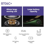 Tai nghe không dây Bluetooth gắn đầu cho trẻ em BT06C+ dễ thương có micro và đèn LED