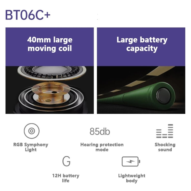 Tai nghe không dây Bluetooth gắn đầu cho trẻ em BT06C+ dễ thương có micro và đèn LED