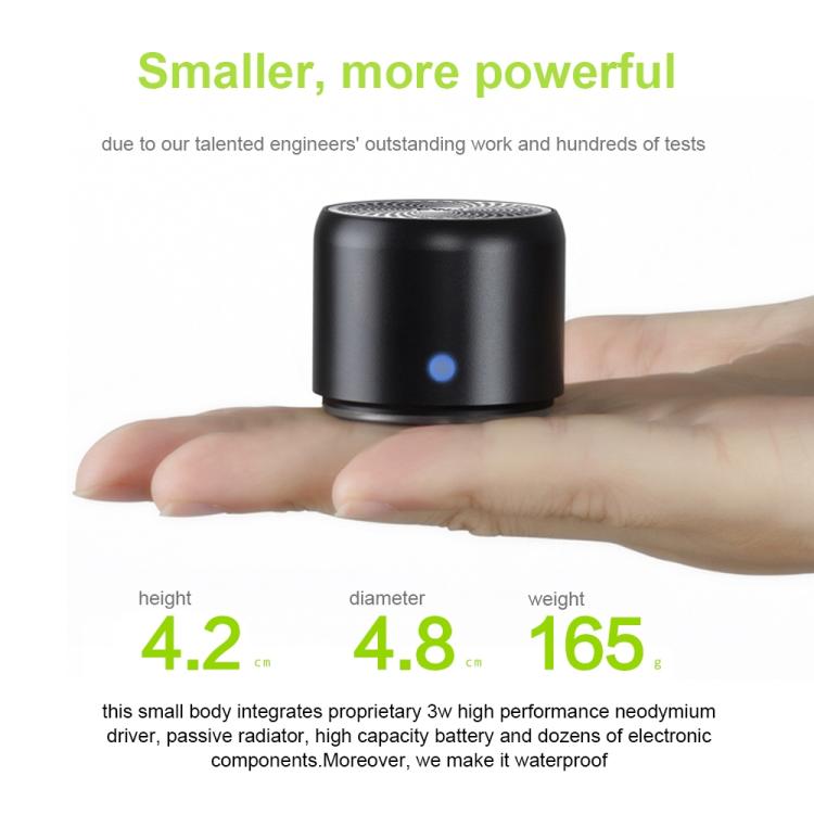 Loa Bluetooth kim loại mini di động chống nước IPX7 A106Pro