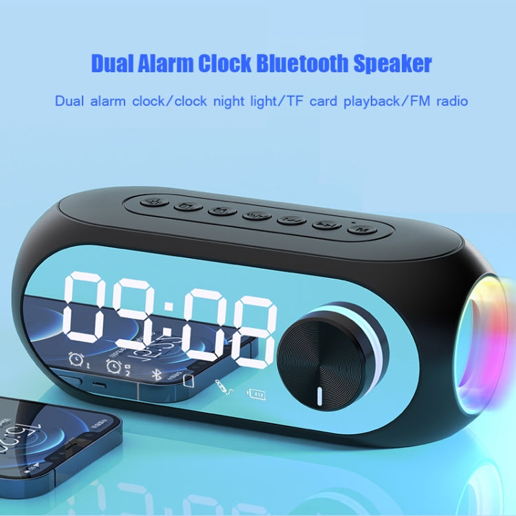 Loa Bluetooth đồng hồ báo thức AEC S8 có đèn LED, hỗ trợ thẻ TF / FM, S8
