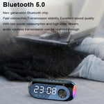 Loa Bluetooth đồng hồ báo thức AEC S8 có đèn LED, hỗ trợ thẻ TF / FM, S8