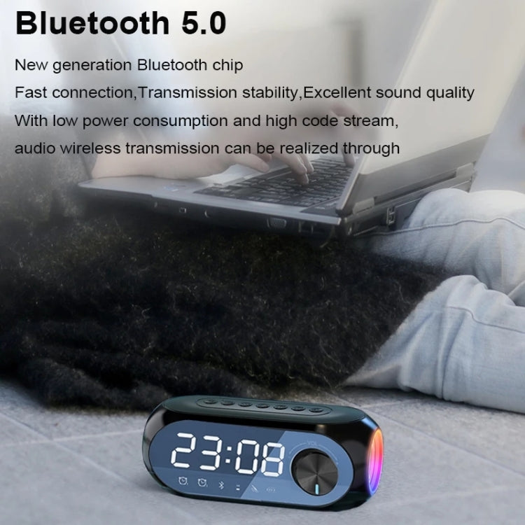 Loa Bluetooth đồng hồ báo thức AEC S8 có đèn LED, hỗ trợ thẻ TF / FM, S8