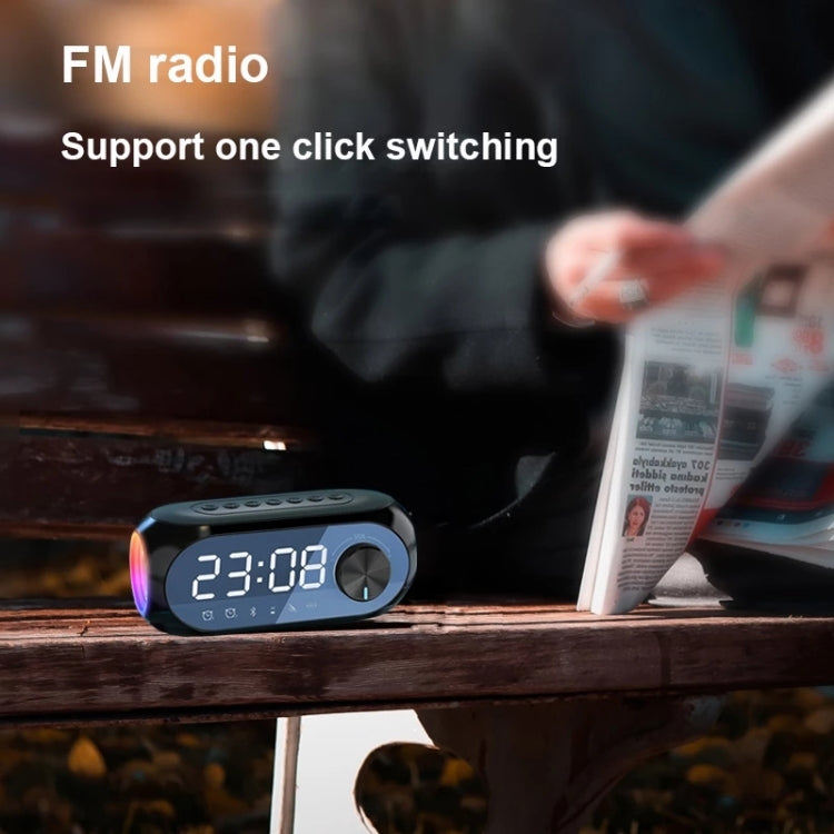 Loa Bluetooth đồng hồ báo thức AEC S8 có đèn LED, hỗ trợ thẻ TF / FM, S8