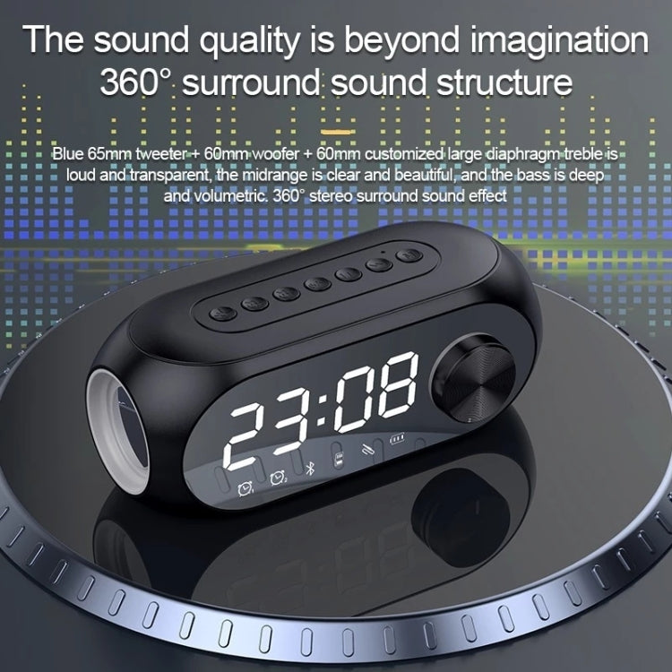 Loa Bluetooth đồng hồ báo thức AEC S8 có đèn LED, hỗ trợ thẻ TF / FM, S8