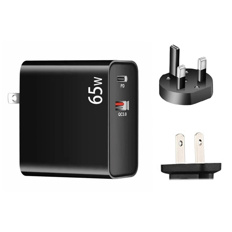 Bộ sạc laptop USB-C / Type-C + QC3.0 65W PD + Cáp dữ liệu USB-C / Type-C sang MagSafe 2 / đầu T dài 1.8m, Phích cắm Anh / Phích cắm Mỹ, Cáp MagSafe 2 / T, Phích cắm Anh / Phích cắm Mỹ