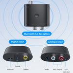 Bộ thu âm thanh Bluetooth BT-B36 5.1 chuyển đổi kỹ thuật số sang analog cho TV qua cáp quang và cáp đồng trục
