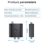 Bộ thu âm thanh Bluetooth BT-B36 5.1 chuyển đổi kỹ thuật số sang analog cho TV qua cáp quang và cáp đồng trục