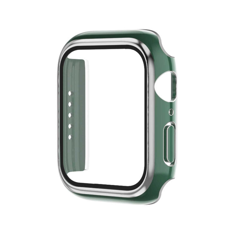 Ốp đồng hồ PC hai màu mạ điện + kính cường lực, dành cho Apple Watch Series 9 / 8 / 7 45mm, dành cho Apple Watch Series 6/5/4/SE 44mm