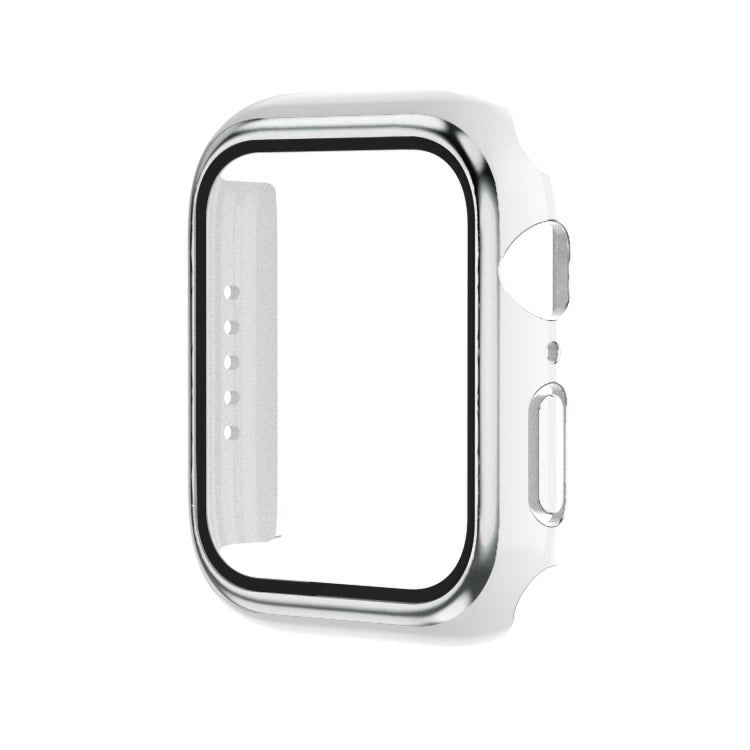 Ốp đồng hồ PC hai màu mạ điện + kính cường lực, dành cho Apple Watch Series 3/2/1 42mm, dành cho Apple Watch Series 9 / 8 / 7 41mm