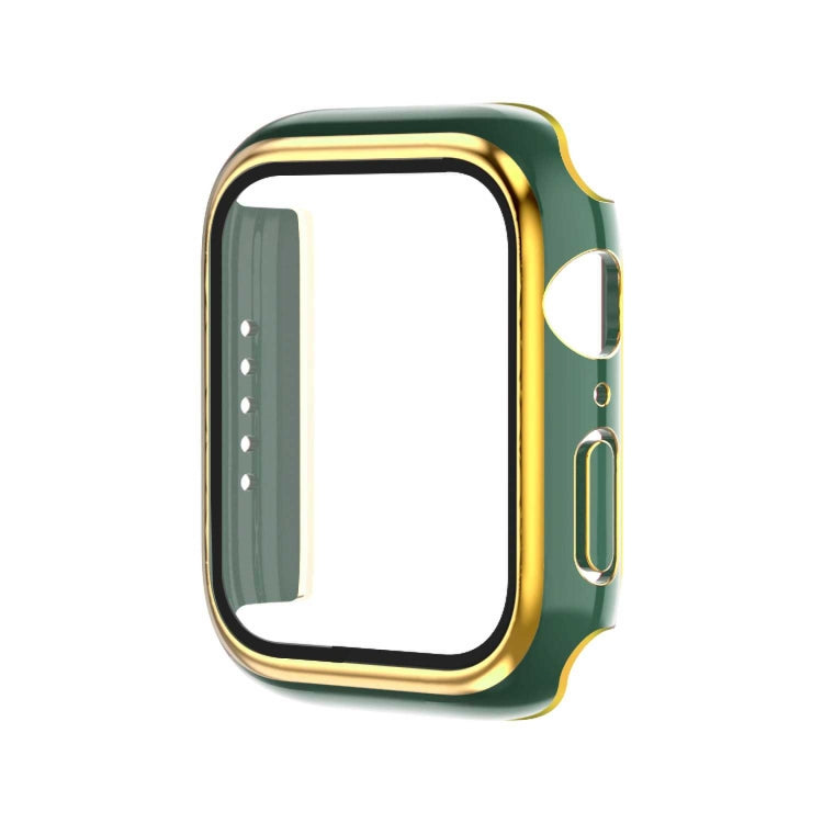 Ốp đồng hồ PC hai màu mạ điện + kính cường lực, dành cho Apple Watch Series 3/2/1 42mm, dành cho Apple Watch Series 9 / 8 / 7 41mm
