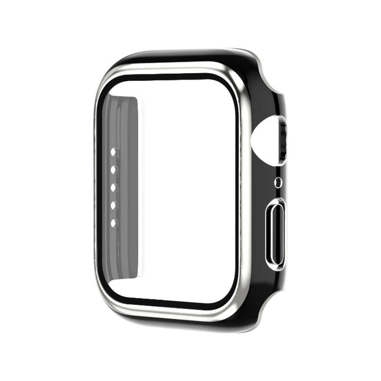 Ốp đồng hồ PC hai màu mạ điện + kính cường lực, dành cho Apple Watch Series 3/2/1 42mm, dành cho Apple Watch Series 9 / 8 / 7 41mm