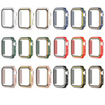 Ốp đồng hồ PC hai màu mạ điện + kính cường lực, dành cho Apple Watch Series 3/2/1 42mm, dành cho Apple Watch Series 9 / 8 / 7 41mm