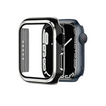 Ốp đồng hồ PC hai màu mạ điện + kính cường lực, dành cho Apple Watch Series 3/2/1 42mm, dành cho Apple Watch Series 9 / 8 / 7 41mm