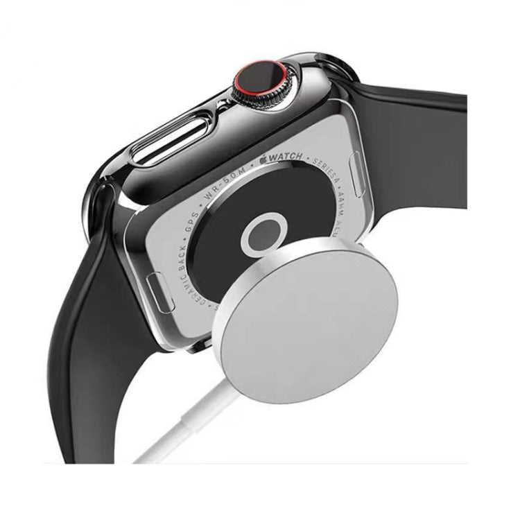 Ốp đồng hồ PC hai màu mạ điện + kính cường lực, dành cho Apple Watch Series 3/2/1 42mm, dành cho Apple Watch Series 9 / 8 / 7 41mm