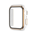 Ốp đồng hồ PC hai màu mạ điện + kính cường lực, dành cho Apple Watch Series 3/2/1 42mm, dành cho Apple Watch Series 9 / 8 / 7 41mm