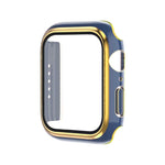 Ốp đồng hồ PC hai màu mạ điện + kính cường lực, dành cho Apple Watch Series 3/2/1 42mm, dành cho Apple Watch Series 9 / 8 / 7 41mm