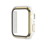 Ốp đồng hồ PC mạ điện hai màu + kính cường lực, Dành cho Apple Watch Series 6/5/4/SE 40mm, Dành cho Apple Watch Series 3/2/1 38mm