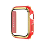 Ốp đồng hồ PC mạ điện hai màu + kính cường lực, Dành cho Apple Watch Series 6/5/4/SE 40mm, Dành cho Apple Watch Series 3/2/1 38mm