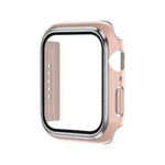 Ốp đồng hồ PC mạ điện hai màu + kính cường lực, Dành cho Apple Watch Series 6/5/4/SE 40mm, Dành cho Apple Watch Series 3/2/1 38mm